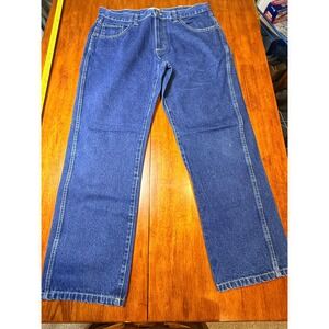 Red Head Brand Co Mens 38x32 Straight Leg Blue Denim Jeans Medium Wash Cotton